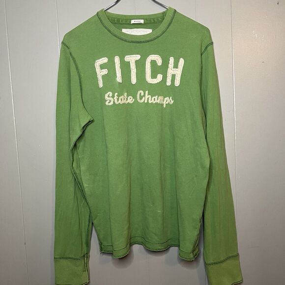 Abercrombie & Fitch Men's Long Sleeve Muscle Shirt Size Medium Y2K Style - Picture 1 of 4